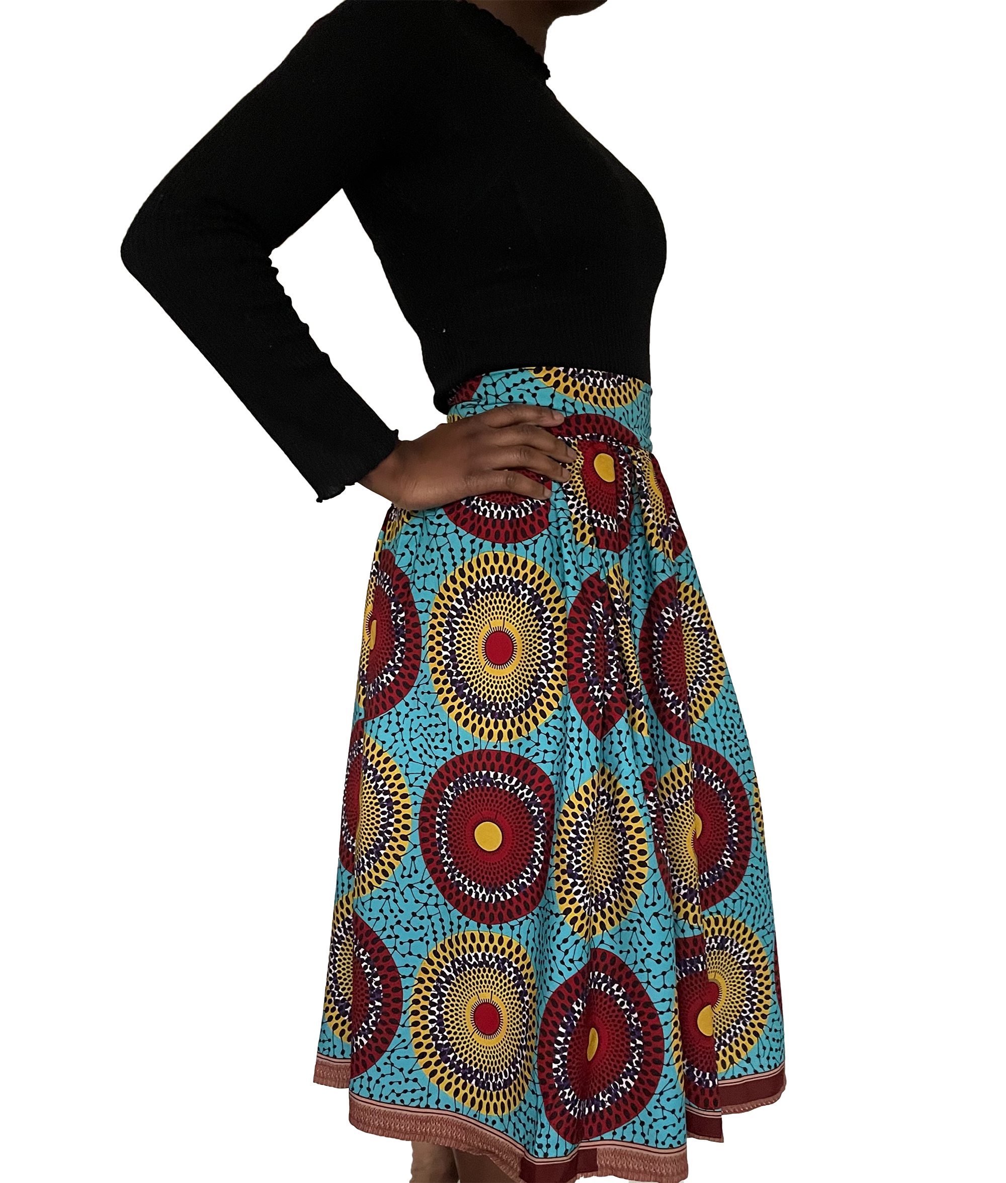 Pleated Midi Circle Skirt