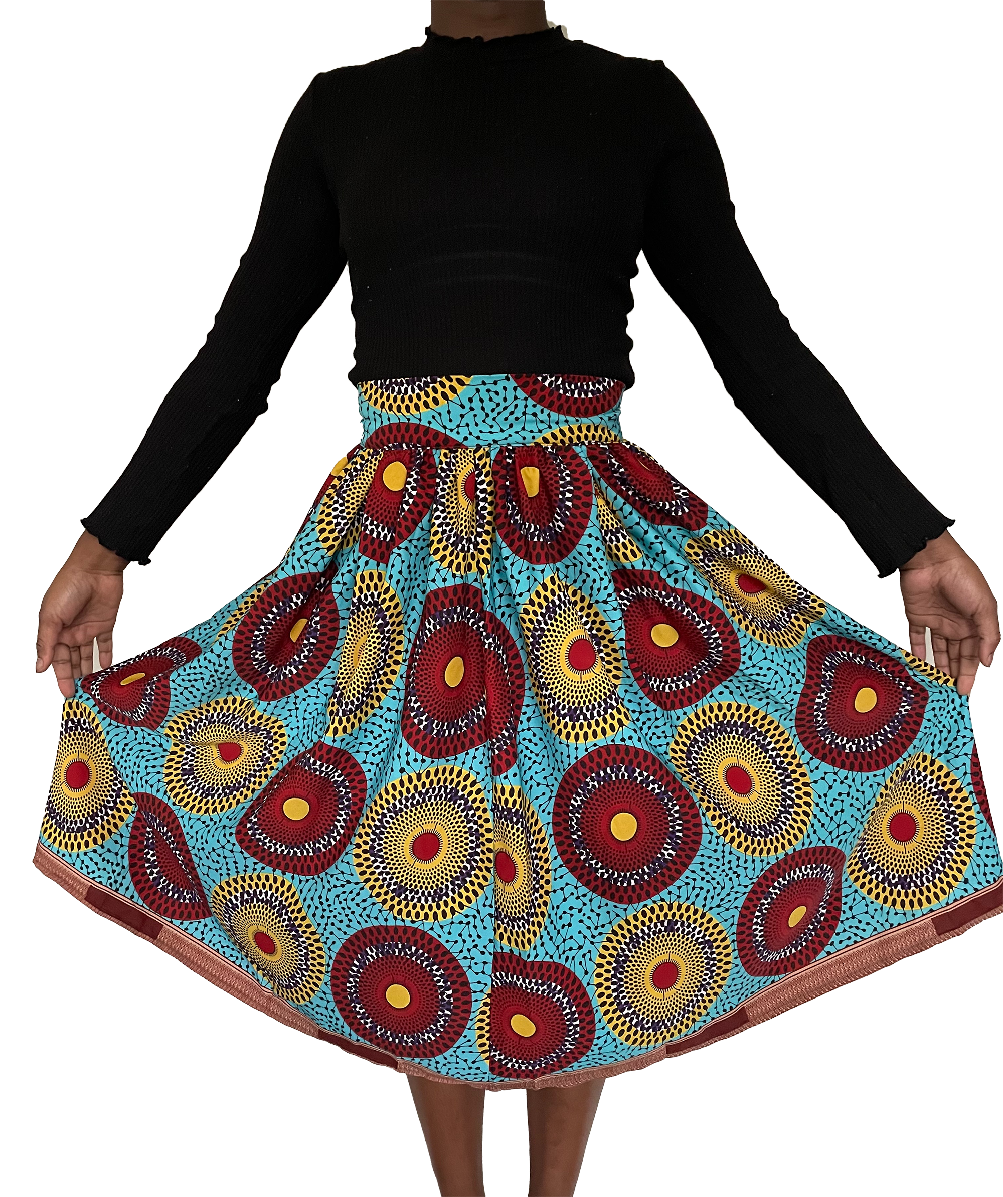 Pleated Midi Circle Skirt - Image 3